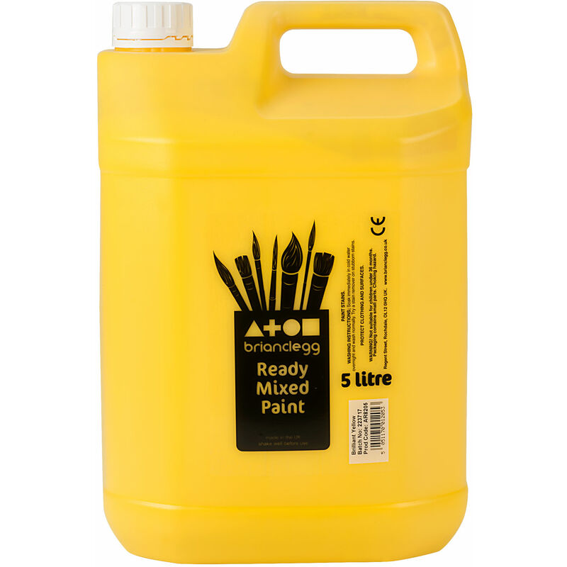 Ready-mix Paint 5 Litre - Yellow - Brian Clegg