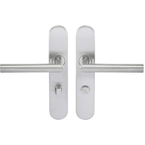 Bricard 666470 - Set di maniglie in acciaio inox su piastra Tempo Disco, 666470