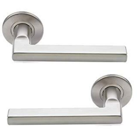 Bricard - Coppia di maniglie su rosone in acciaio inox Tempo, 668551
