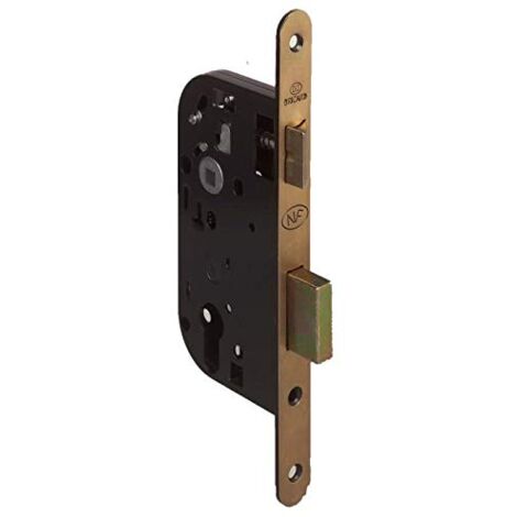 Bricard Serratura a mortasa 2608, asse 50 mm, per porta d'ingresso, standard NF, colore nero
