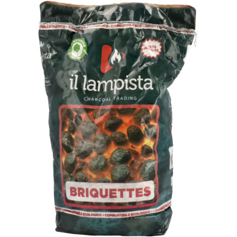 BRICCHETTE DI CARBONE VEGETALE PER GRILL 'IL LAMPISTA' Kg 3 ca.  - Senza Marca