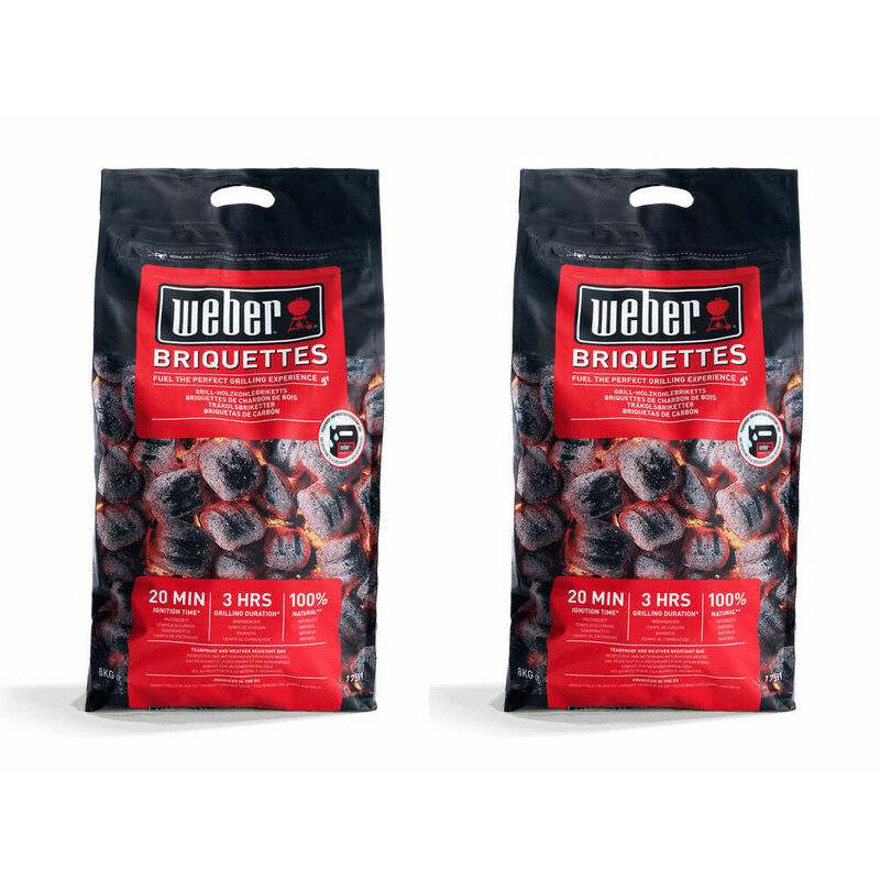 Image of Weber - Bricchetti di Carbone da 16Kg Accessori Barbecue Carbonella cod013