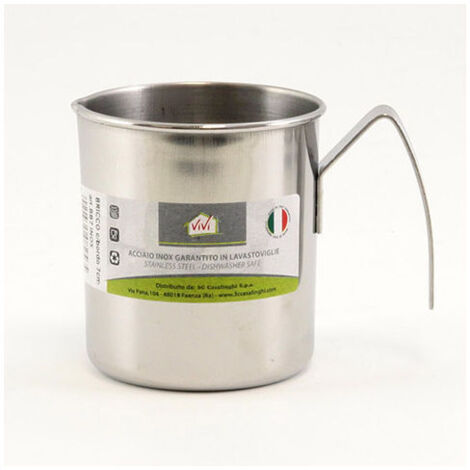 Bricco Cilindrico in acciaio inox Cm 7