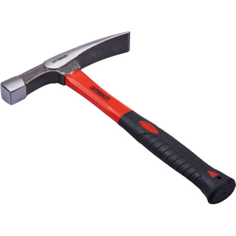BRICK HAMMER MASONARY CHIPPING 24OZ STEEL FIBREGLASS SHAFT RUBBER GRIP A1825