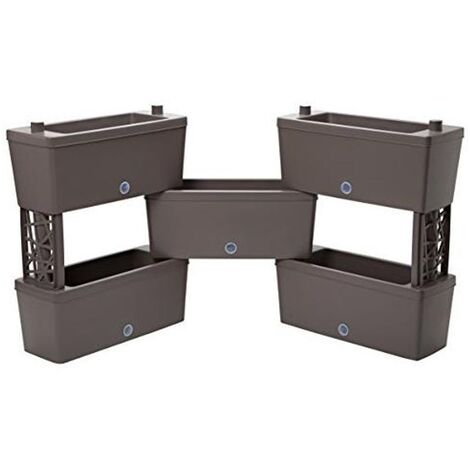 Brick Kit 5-teiliges modulares Pflanzgefäß-Set – Bama-Taubenfarbe