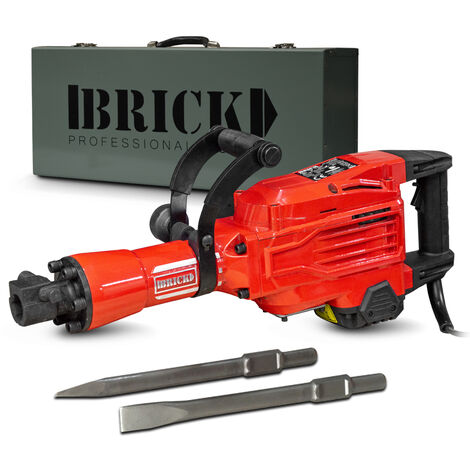 Brick – Marteau-piqueur 1700W – Force de frappe 60 joules – 1900 coups/min – Coffret métal avec 2 burins pour béton armé - 1700W-60