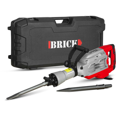 Brick – Marteau-piqueur 1700W – Force de frappe 60 joules – Pour béton armé – Coffret avec 2 burins – 3 ans de garantie