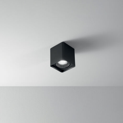 BRICK Plafoniera 1 luce alluminio colore grafite attacco GU10