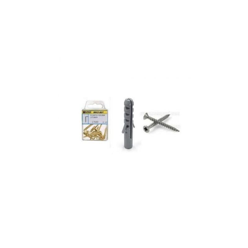 

Taco nº 6 con tornillos cabeza plana zincado 4,5x40 mm. 8 unidades