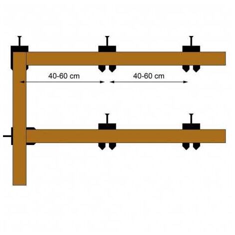 Bricobois – Lot de 200 cales fourchettes en polypropylène pour lambourdes – Longueur 60mm – Épaisseurs 2 à 5mm – Drainage optimal sous terrasse