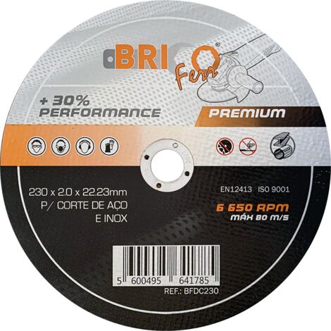 Bricoferr Disco de corte acero Ø 230mm - 10 unidades
