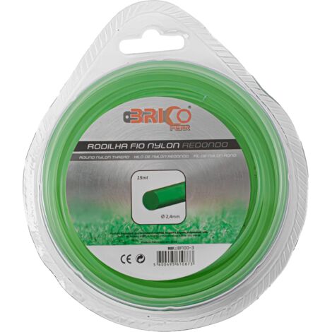 Bricoferr Hilo de nylon redondo 2,4 mm 15 m