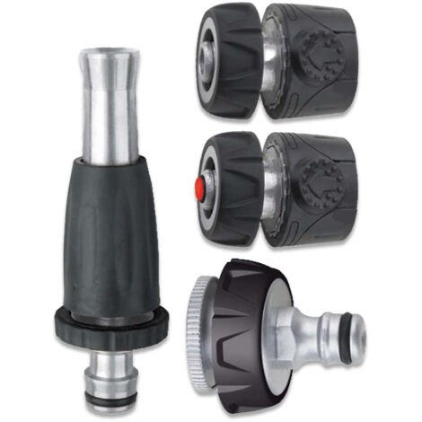 Bricoferr Kit de accesorios de riego de aluminio