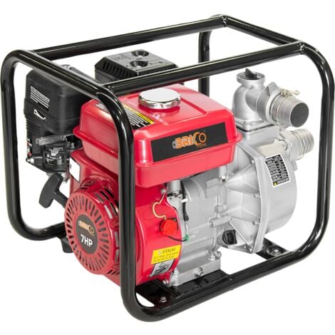 Bricoferr Motobomba de Agua 7HP 3600 RPM - 30 m³/h, 25m de Elevación