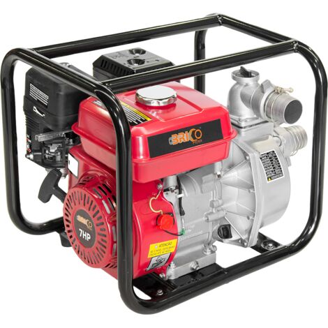 Bricoferr Motopompe Eau 7HP 3600 RPM - 30 m³/h, 25m de Relevage
