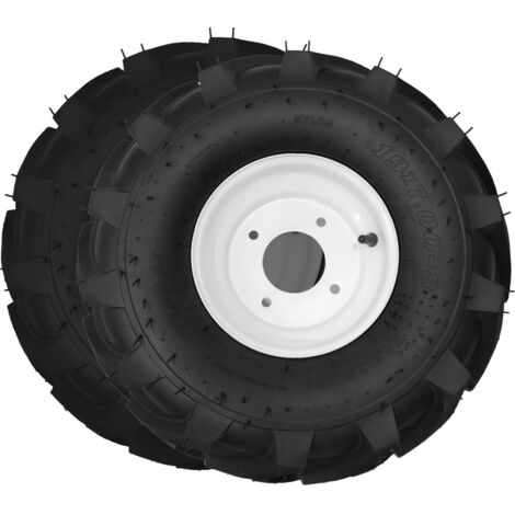 Bricoferr Par de ruedas para motoazada 19x7-8