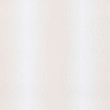 BRICOFLOR Papier Peint à rayures beige  Papier peint vague beige et blanc  Tapisserie intissée beige pour salle de bain, chambre & plus