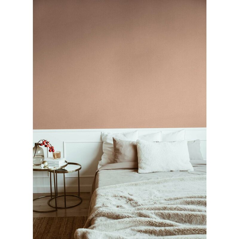 Papier peint texturé élégant Tapisserie orange moderne idéale pour chambre Papier peint intissé pour salon et couloir