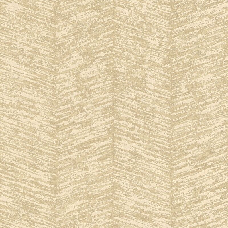Papier peint graphique crème et doré Tapisserie effet chevrons rayés Papier peint contemporain idéal pour cuisine