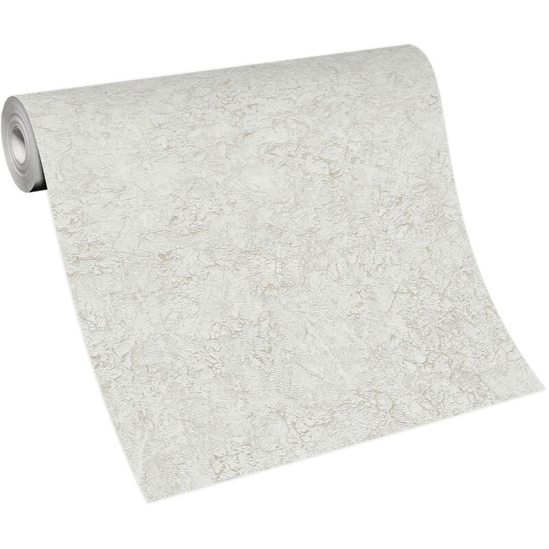 Bricoflor Papier Peint effet brique et pierre blanc et beige Papier Peint intissé pour cuisine, salon & plus Tapisserie effet pierre et brique