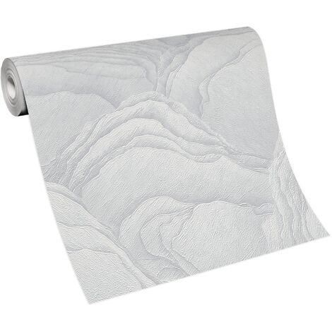 BRICOFLOR Papier Peint gris fausse pierre et brique  Tapisserie intissée pour salon, cuisine & plus  Papier Peint gris imitation pierre
