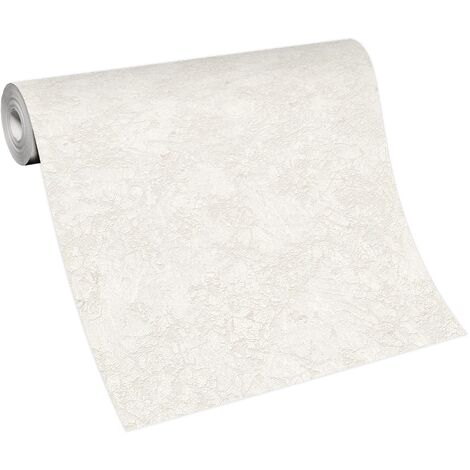 BRICOFLOR Papier Peint imitation pierre et brique blanc  Tapisserie intissée pour chambre, salon & plus  Papier Peint fausse pierre blanche