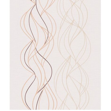 BRICOFLOR Papier Peint moderne beige  Tapisserie pour chambre adulte, salon & plus  Papier Peint graphique motif beige et marron