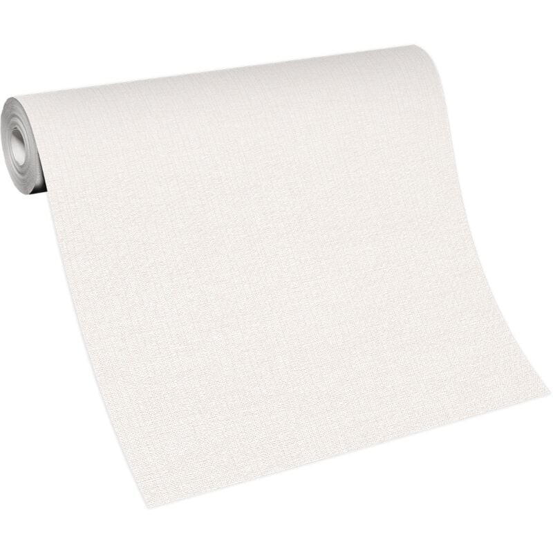 Bricoflor Papier Peint monochrome crème Papier Peint gaufré crème pour salon, chambre à coucher & plus Tapisserie intissée crème