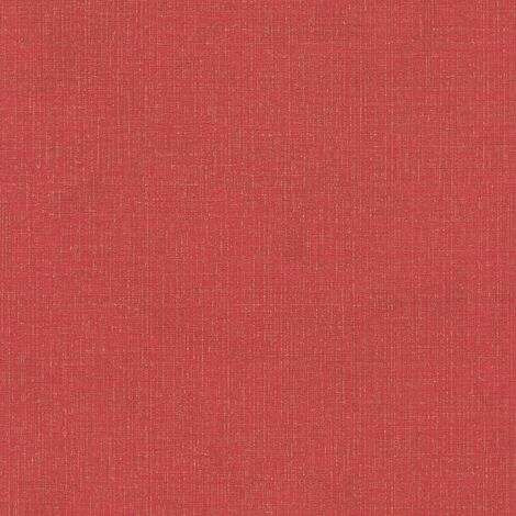 BRICOFLOR Papier Peint rouge et or Tapisserie intissée dorée et rouge Papier Peint effet lin rouge doré pour salon, cuisine & plus