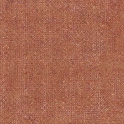 BRICOFLOR Papier Peint terracotta géométrique Tapisserie intissée rouge, orange et marron pour cuisine et salon Papier Peint graphique terracotta