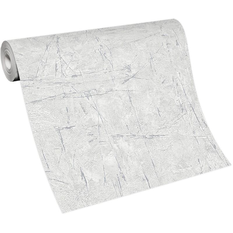 Bricoflor Papier Peint trompe l'oeil crème Papier Peint intissé effet béton crème Tapisserie imitation béton pour bureau, salon & plus