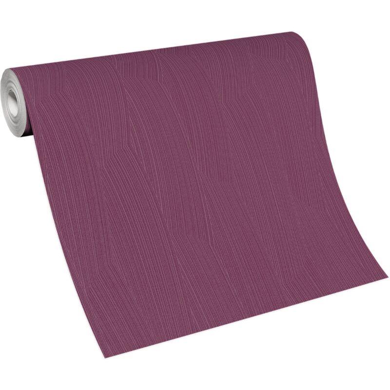 Bricoflor Papier Peint uni pourpre Papier peint sans raccord violet pour chambre, cuisine & plus Tapisserie intissée violette