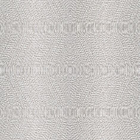 BRICOFLOR Papier Peint vague gris  Tapisserie à rayures grise et blanche  Papier Peint intissé pour chambre, salle de bain & plus