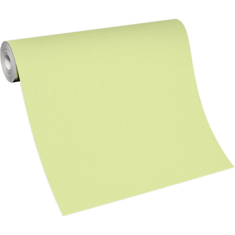 Bricoflor Papier Peint vert anis Tapisserie unie verte pour cuisine, chambre & plus Papier Peint intissé monochrome vert anis