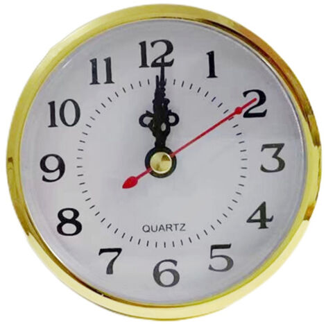 Bricolage 130Horloge à quartz millimétrique - Mouvement avec chiffres arabes miniatures de remplacement en or