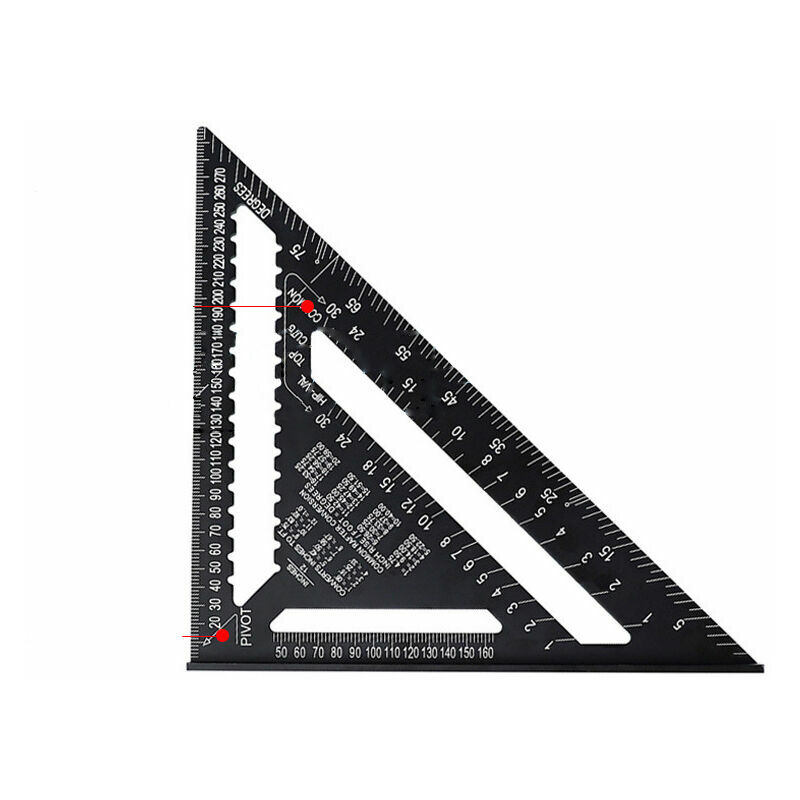 Lucky-88 - Bricolage Équerre Menuisier Guide Rail/Outillage Charpentier Regle Équerre Outil de mesure d'angle