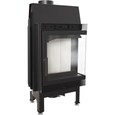 BRICOSOL Chimenea de leña de acero KRATKI BLANKA derecha 8 kW Ø 160