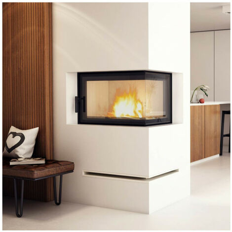 BRICOSOL Chimenea de leña de acero KRATKI MBO derecha 15 kW Ø 200