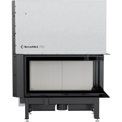 BRICOSOL Chimenea de leña de acero KRATKI NADIA derecha 14 kW Ø 200 puerta elevable