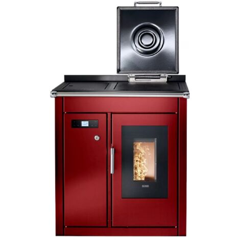BRICOSOL COCINA DE PELLETS KLOVER MODELO SMART 80 BT Burdeos