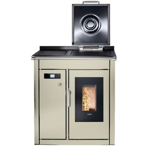 BRICOSOL COCINA DE PELLETS KLOVER MODELO SMART 80 BT Crema