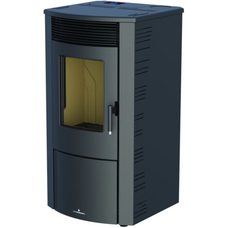 BRICOSOL ESTUFA DE PELLET BRONPI MODELO ABRIL EXTRA 11 KW NEGRA