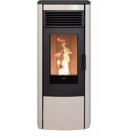 BRICOSOL ESTUFA DE PELLET KLOVER MODELO AURA 80 MULTI-AIR MARFIL