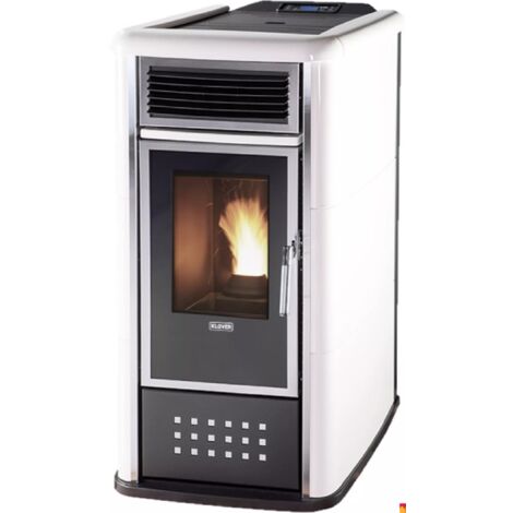 BRICOSOL ESTUFA DE PELLET KLOVER MODELO BELVEDERE 18 Color Marfil