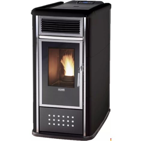 BRICOSOL ESTUFA DE PELLET KLOVER MODELO BELVEDERE 18 Negro