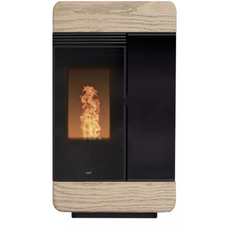 BRICOSOL ESTUFA DE PELLET KLOVER MODELO DIVA 3000 WOOD Color Blanco