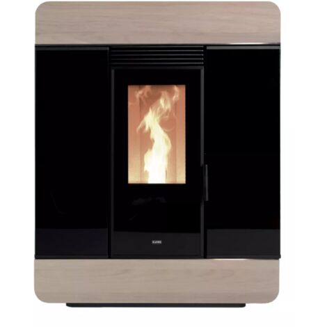 BRICOSOL ESTUFA DE PELLET KLOVER MODELO DIVA SLIM MULTI-AIR WOOD BLANCO