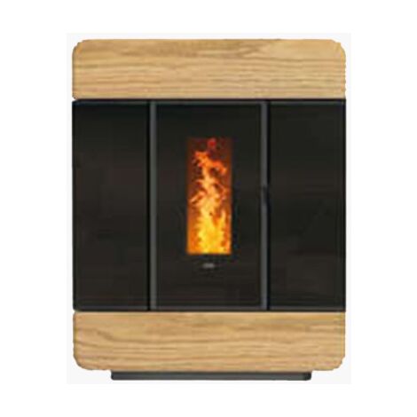 BRICOSOL ESTUFA DE PELLET KLOVER MODELO DIVA SLIM MULTI-AIR WOOD ROBLE