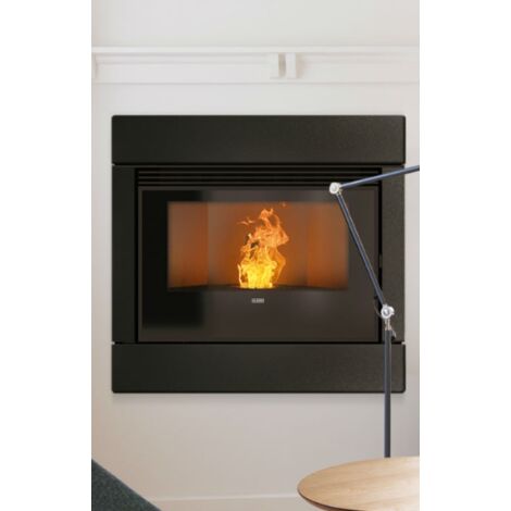 BRICOSOL ESTUFA DE PELLET KLOVER MODELO WAVE 110 AIR STEEL NEGRO