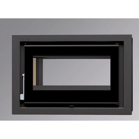 BRICOSOL INSERTABLE DE LEÑA ESQUINA CON TURBINAS MODELO IT-182 K INTERIOR VERMICULITA CRISTAL SERIGRAFIADO